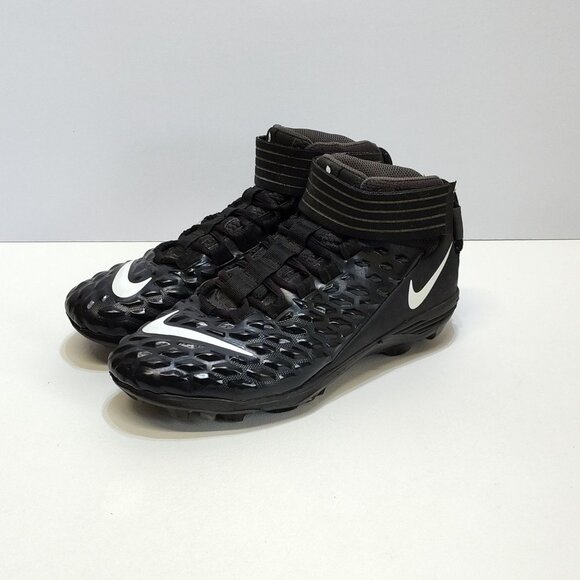 Nike Force Savage Pro 2 Black Football Cleats 9.5W CD9250-001 Durable Well Used - Picture 1 of 10